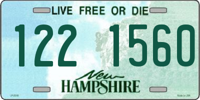 NH license plate 1221560