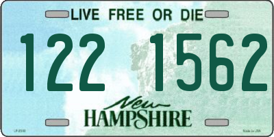 NH license plate 1221562