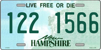 NH license plate 1221566