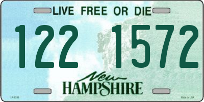 NH license plate 1221572