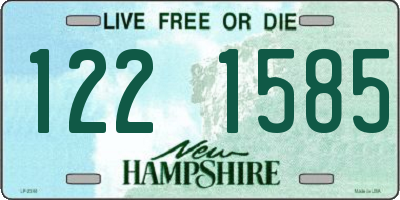 NH license plate 1221585