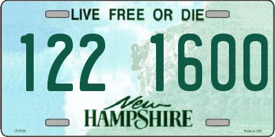 NH license plate 1221600