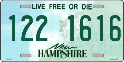 NH license plate 1221616
