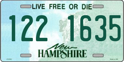 NH license plate 1221635