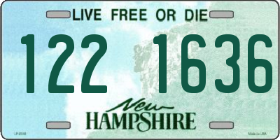 NH license plate 1221636