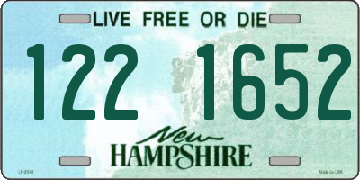 NH license plate 1221652