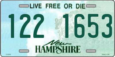 NH license plate 1221653