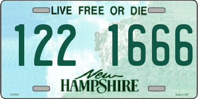 NH license plate 1221666