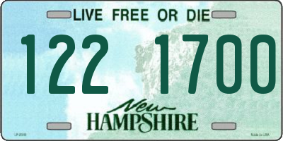 NH license plate 1221700