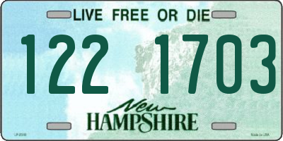 NH license plate 1221703