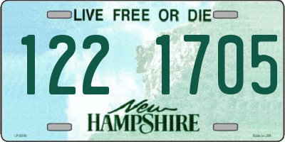 NH license plate 1221705