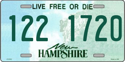 NH license plate 1221720