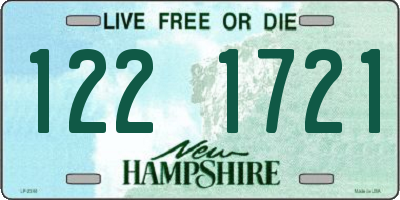 NH license plate 1221721