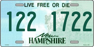NH license plate 1221722