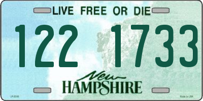 NH license plate 1221733