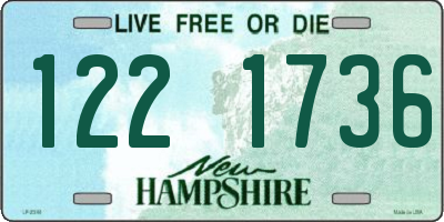 NH license plate 1221736