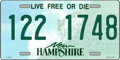 NH license plate 1221748