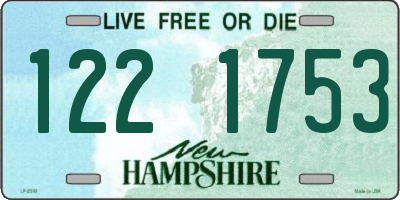 NH license plate 1221753