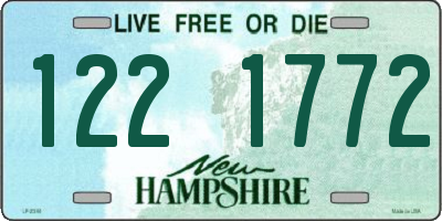 NH license plate 1221772