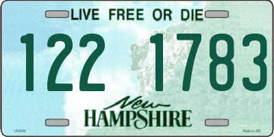 NH license plate 1221783