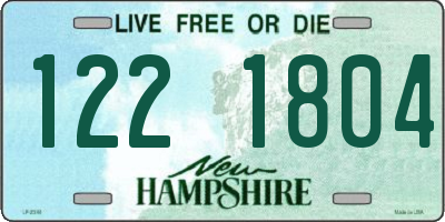 NH license plate 1221804
