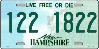 NH license plate 1221822