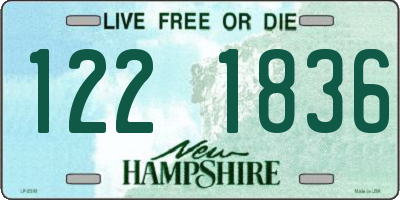 NH license plate 1221836