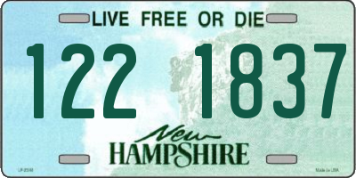 NH license plate 1221837