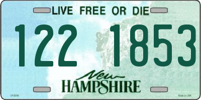 NH license plate 1221853