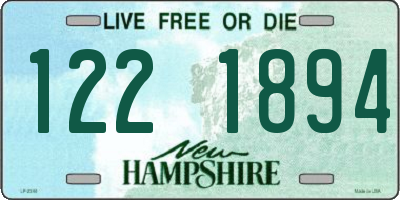 NH license plate 1221894
