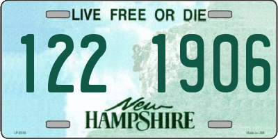 NH license plate 1221906