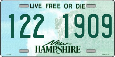 NH license plate 1221909