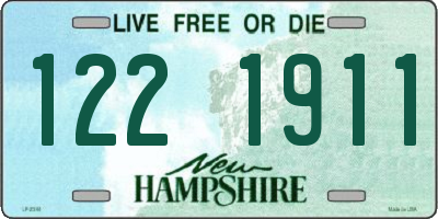 NH license plate 1221911