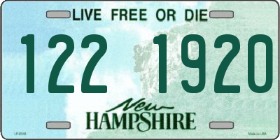 NH license plate 1221920