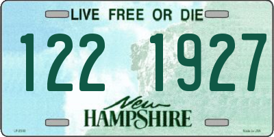 NH license plate 1221927