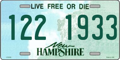 NH license plate 1221933