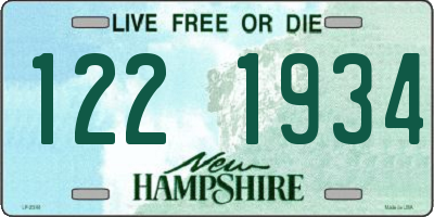 NH license plate 1221934