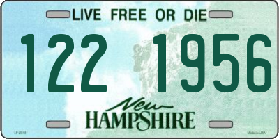 NH license plate 1221956
