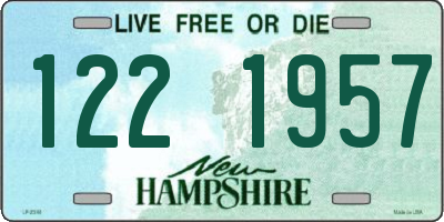 NH license plate 1221957