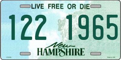 NH license plate 1221965