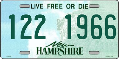 NH license plate 1221966