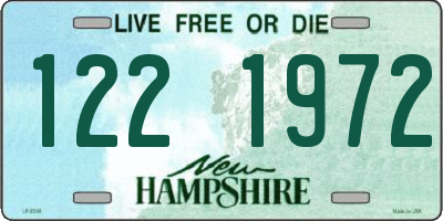 NH license plate 1221972