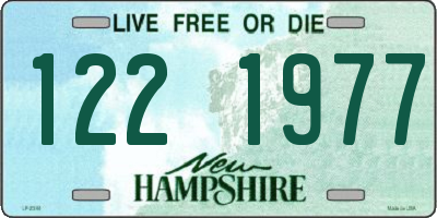 NH license plate 1221977