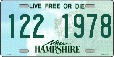 NH license plate 1221978