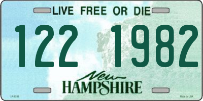NH license plate 1221982