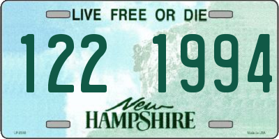 NH license plate 1221994