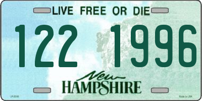 NH license plate 1221996