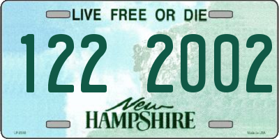 NH license plate 1222002