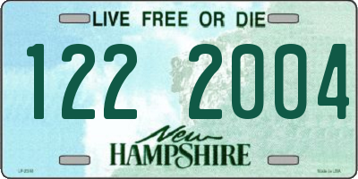 NH license plate 1222004
