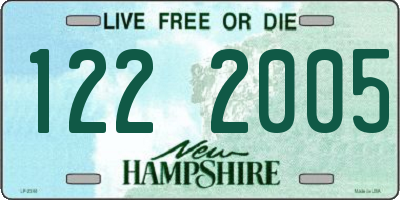 NH license plate 1222005